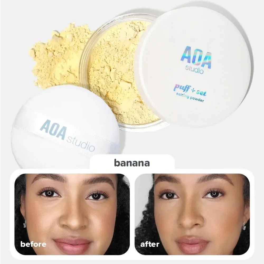 AOA Puff + Set Setting Powder - Banana